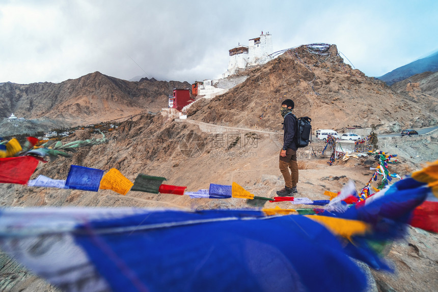最高策莫亚洲拉达赫莱的NamgyalTsemoGompa景观图片