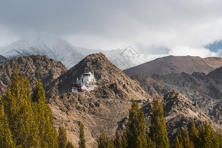 人最高雪拉达赫莱的NamgyalTsemoGompa景观图片