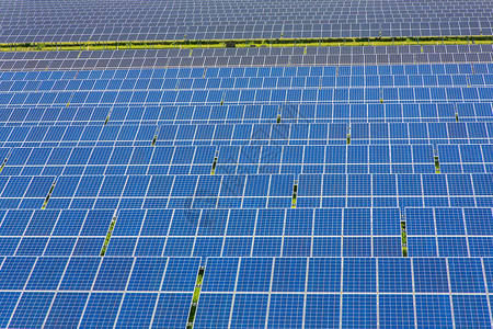 荷兰有蓝色太阳能集光器的大面积田蓝色产生太阳图片