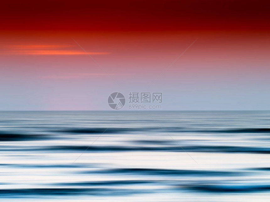 空白的景观横向燃烧海洋日落空抽象背面富有的图片