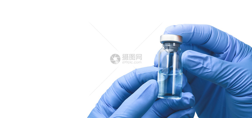 白种背景医学专业人员手中的药瓶里装实验室手指店图片