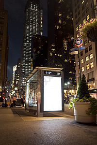 高的清晰度照片模拟公交车站高品质照片商业城市图片