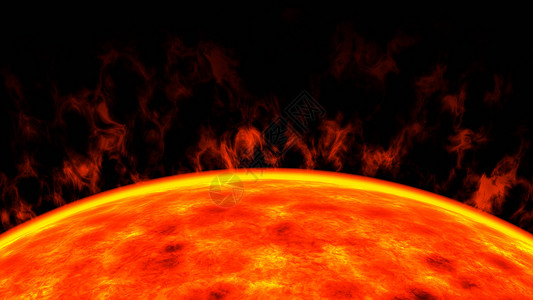 南北对流天文学电脑晕红色矮星太阳关闭空间视图3D设计图片