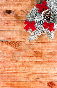 邀请乡村横幅木板上的圣诞装饰图片