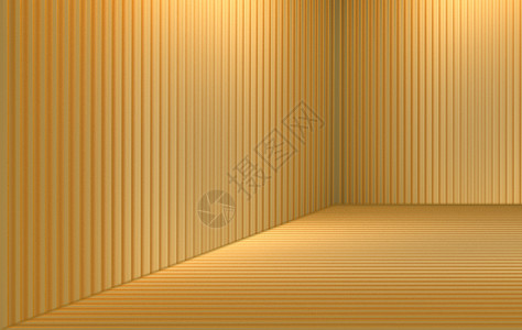 形象的金子3d制作豪华黄金面板的铁条图案角间房墙壁纹身背景间图片