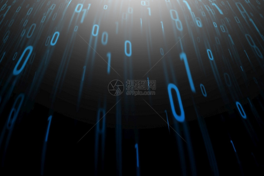 黑色背景上的抽象蓝色二进制代码的蓝行黑色背景上的抽象蓝色二进制代码插图网络空间商业图片