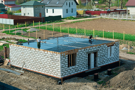 白色的框架根据在建房屋地基白砖未完工房屋私人在建地基图片