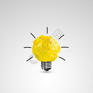 灯光闪耀着大思想概念创新灯商业领导活力图片