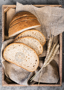 脆皮视图自制切片面包小麦子谷物图片