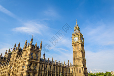 著名的首都联合BigBen钟塔和议会大厦伦敦英国格兰图片