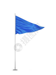 蓝旗金枪鱼展览白色背景上孤立的空白标志3d插图空的国民设计图片