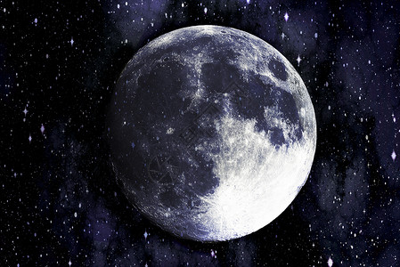 超级直播夜小说粗糙度银河系背景的超级蓝色月亮美国航天局提供的图像元素美航空天局设计图片