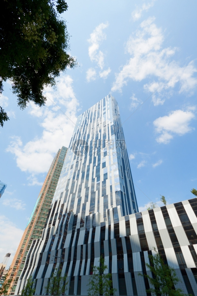塔建造状态纽约市布鲁克林中心的现代建筑楼宇图片