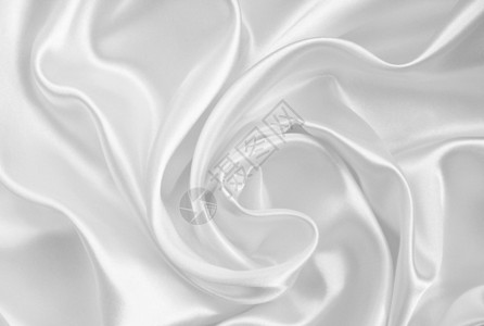 平滑优雅的白色丝绸或可以用作婚礼背景自然曲线莫罗佐娃图片
