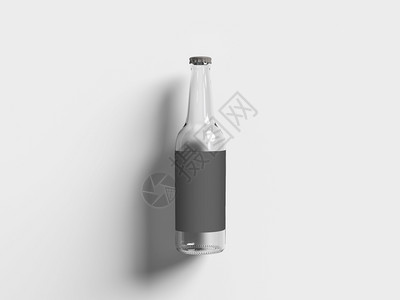 顶端视图空啤酒瓶在白方花边聚会概念上被孤立瓶子水切尔韦萨图片