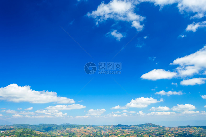 白色的蓝天空背景纹理有白云观环境图片