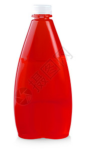 成熟丰富多彩的午餐白底隔离塑料瓶中番茄汁图片