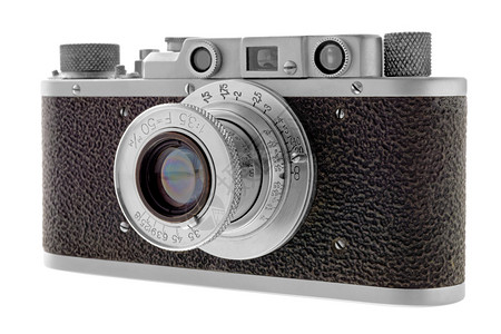 铬合金典型的护草成像胶片相机在白色背景上隔离于古典射线照相机复古的接触图片