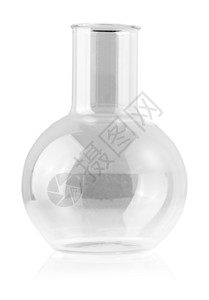 玻璃开孔器明亮地目的佛罗伦萨化学实验室玻璃器反射白色上的空瓶子设计图片
