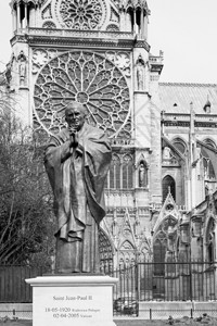 城市巴黎圣母院首都大教堂让保罗二世图片