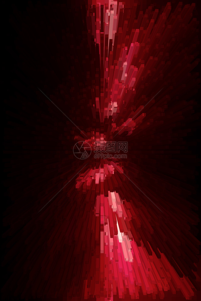 数字的未来派具有复制空间的圆形红色光束以固体黑色背景中心为金子图片