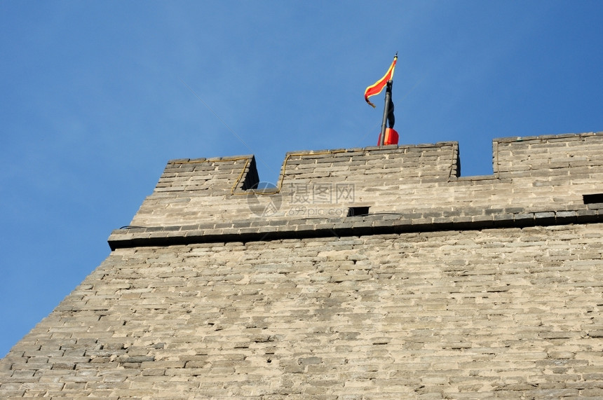 镇中央国西安历史城墙的地势标志详细节堡图片