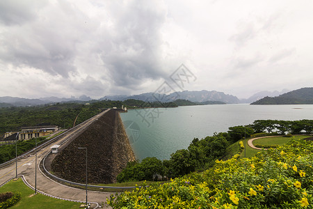 川水在泰国南部旅行的地势大坝风景山高清图片