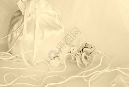 珠子新娘面纱上的结婚礼花装饰品订已图片