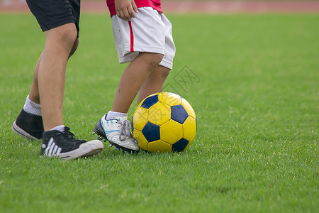 竞赛绿色专业的孩子们腿踢足球图片