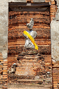 泰国大城府的佛像脸精神圣高清图片