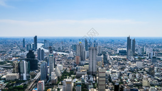 疏奢华曼谷市地貌景观Thailand天际线图片