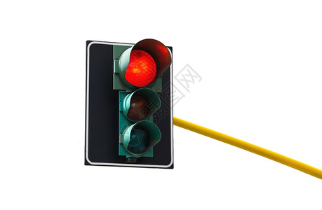 红绿灯路口白色背景上隔开的交通灯是红路城市景观白色的设计图片