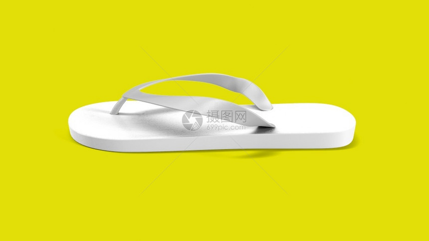 脚丫子在适合设计要素的黄色背景上隔离的热带白色凉沙以适合设计元素蓝色的安全图片