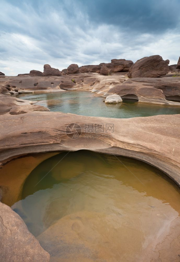 夏天结石旅行Thampanbok30洞湄公河岩石之奇泰国UbonRatchathani图片