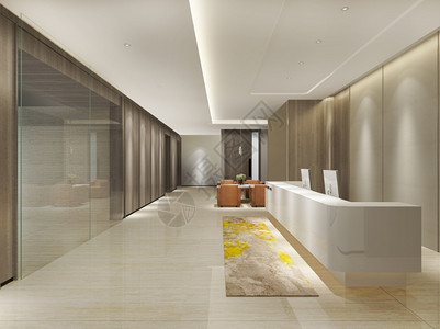 3d提供现代豪华酒店和办公室接待休息房间餐厅窗户图片