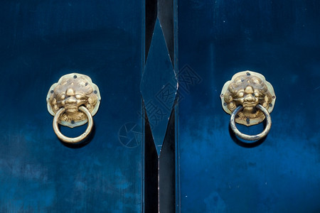 家老的入口是一头由铜制成的狮子设计来配合锁图片