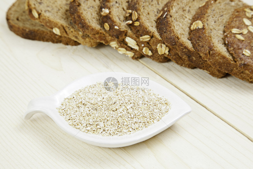 Rye面包和燕麦详细食品和谷物面包健康食品杂货面包师麸图片