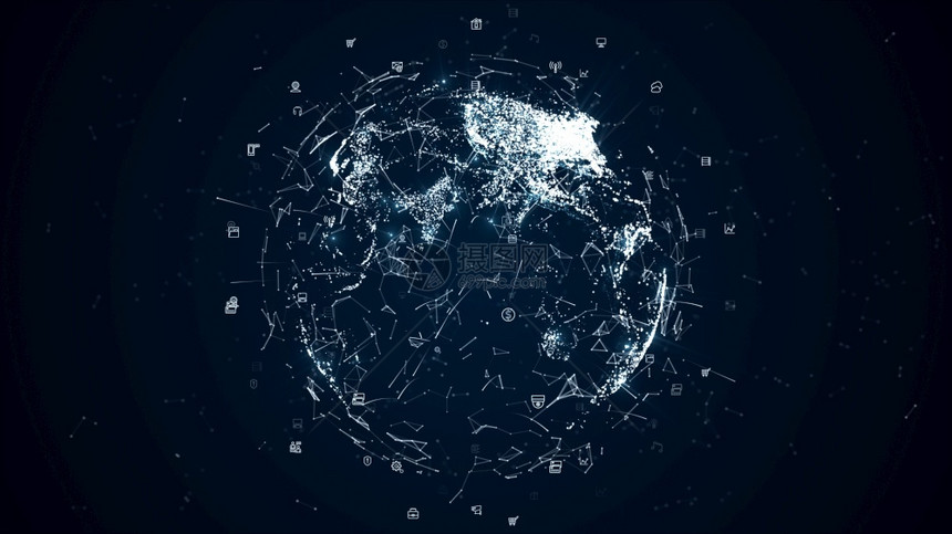 全球的网络空间数字据网络与图标和全球通信5g高速连接数据分析技术背景概念的数字据网络连接图象和全球通信5g黑客图片