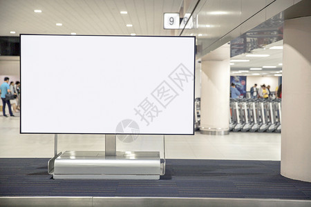 春装上市海报机场数字媒体空白广告牌带乘客的空白广告牌公共产品设计招牌亚洲空白的横幅背景