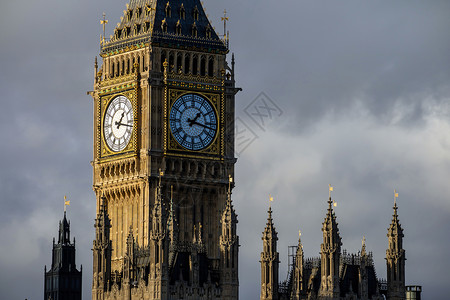 夜晚历史伦敦与大本和英国议会厦的伦敦天际连线城市图片