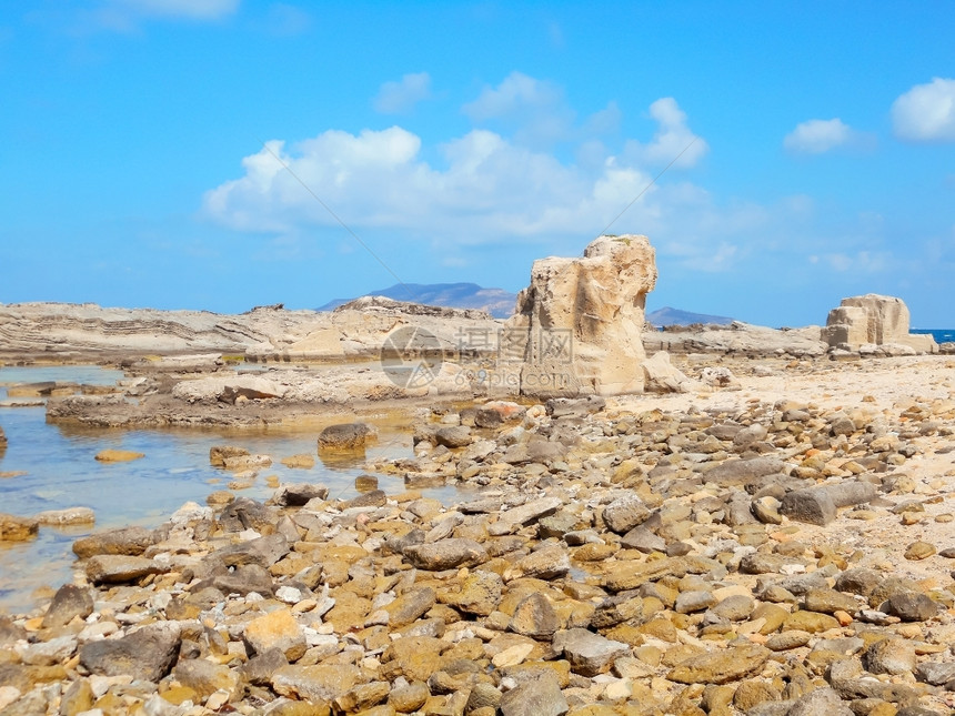 山颜色西里岛岩石海岸的景象洋图片