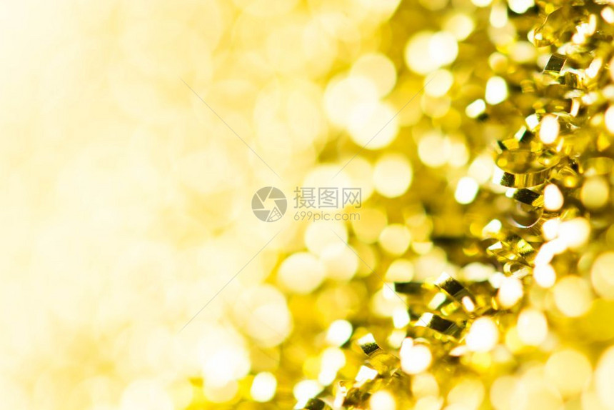 黄金天或夏圣诞闪烁背景花月的抽象纹理质地节日白色的图片