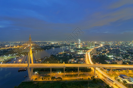 景观泰国亚洲曼谷高角黄昏3号区域拉玛图片