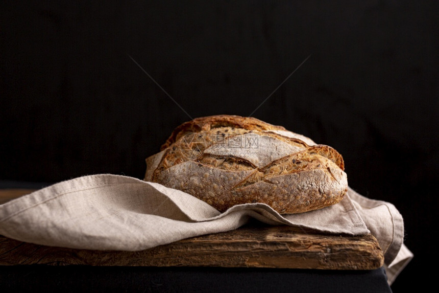 面包店法语黄色的美味面包毛巾图片