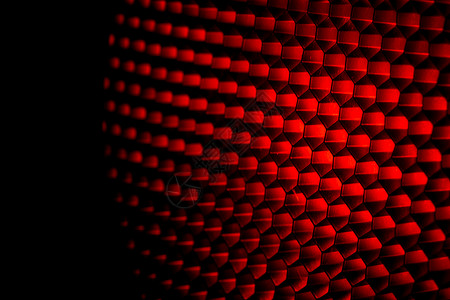 修饰符黑色的红和深金属六边形态的深金属抽象图样背景光改灯设备金属蜂蜜comb未来型态蜂蜜网格络有创造力的红色设计图片