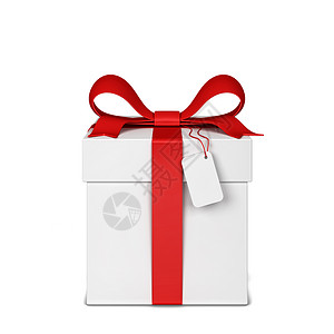 彩盒素材周年纪念日白色的包装带有彩弓和3张礼带插图的品盒白色背景上孤立设计图片