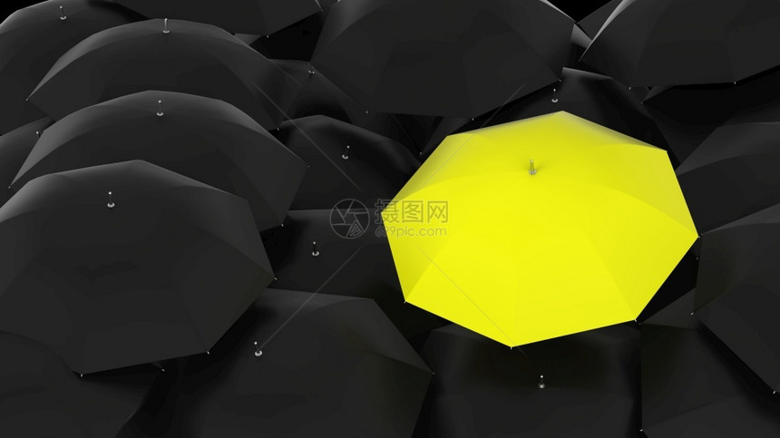 独自的特别个许多伞式保护有一个独特的概念3插图图片