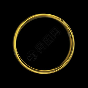墙纸流动在暗底漆上有闪光效应的金色亮彩豪华圆圈设计用于产品元件形象的图片