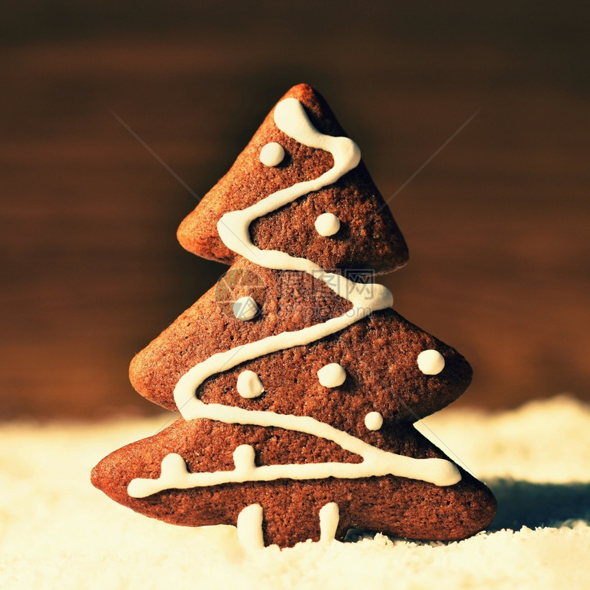 手工制作圣诞树饼干图片