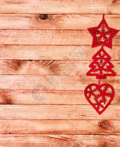 木背景的圣诞装饰怀旧节品图片